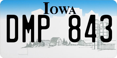 IA license plate DMP843