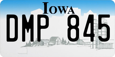 IA license plate DMP845