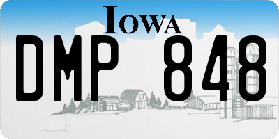 IA license plate DMP848