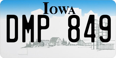 IA license plate DMP849