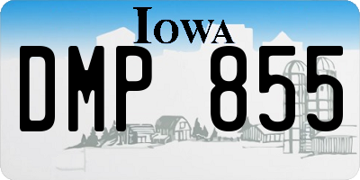 IA license plate DMP855