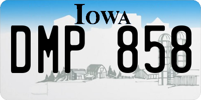 IA license plate DMP858