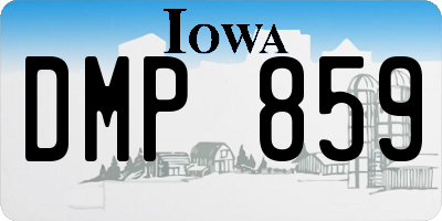 IA license plate DMP859