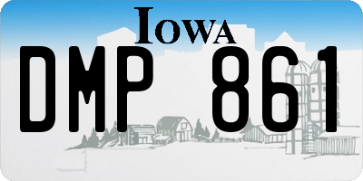IA license plate DMP861