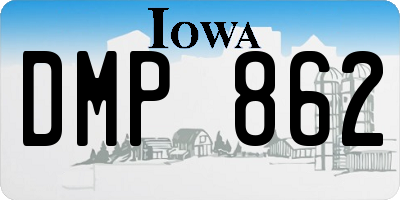 IA license plate DMP862