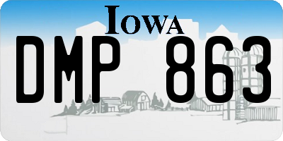 IA license plate DMP863
