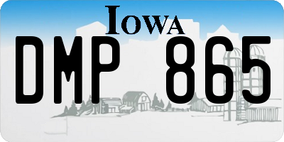 IA license plate DMP865