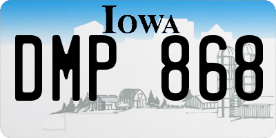 IA license plate DMP868