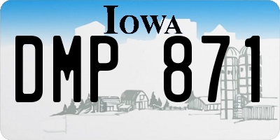 IA license plate DMP871