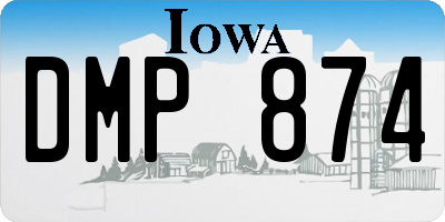 IA license plate DMP874
