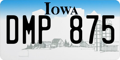 IA license plate DMP875