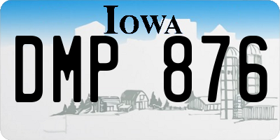 IA license plate DMP876