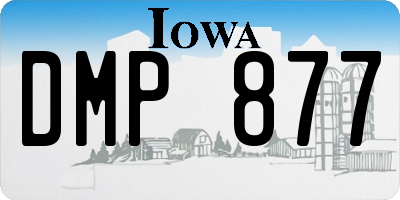 IA license plate DMP877
