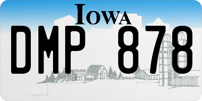 IA license plate DMP878