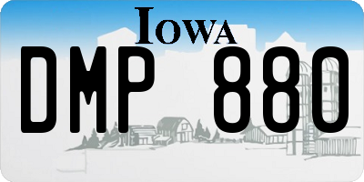 IA license plate DMP880