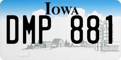 IA license plate DMP881
