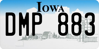 IA license plate DMP883