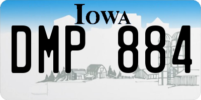 IA license plate DMP884