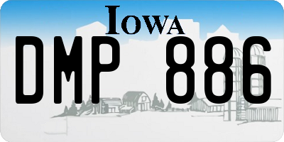 IA license plate DMP886