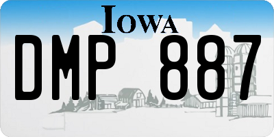 IA license plate DMP887