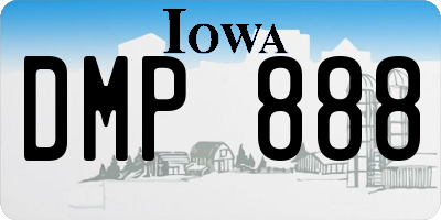 IA license plate DMP888