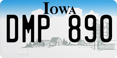 IA license plate DMP890