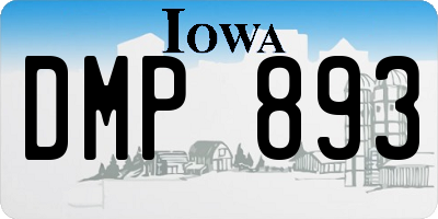 IA license plate DMP893