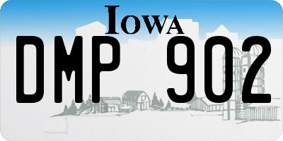 IA license plate DMP902
