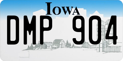 IA license plate DMP904
