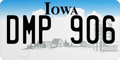 IA license plate DMP906