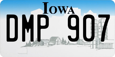 IA license plate DMP907