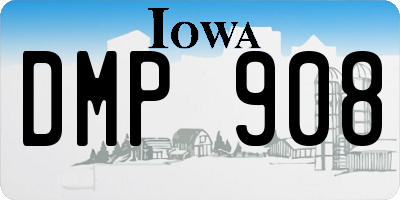 IA license plate DMP908