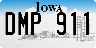 IA license plate DMP911