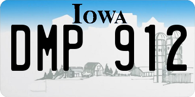 IA license plate DMP912