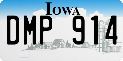 IA license plate DMP914