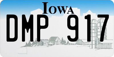 IA license plate DMP917