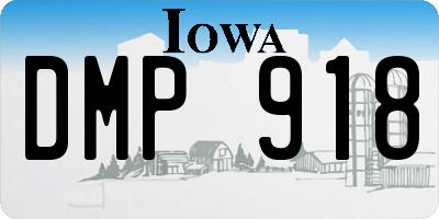 IA license plate DMP918