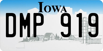 IA license plate DMP919