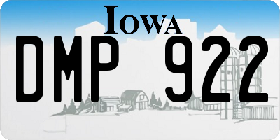 IA license plate DMP922