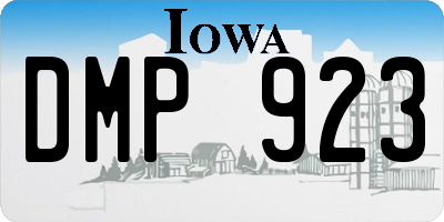 IA license plate DMP923