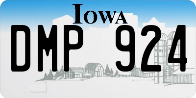 IA license plate DMP924