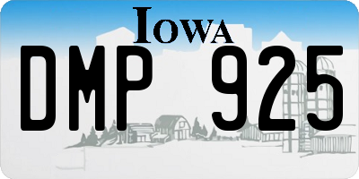 IA license plate DMP925