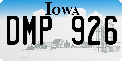 IA license plate DMP926