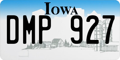 IA license plate DMP927