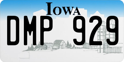 IA license plate DMP929