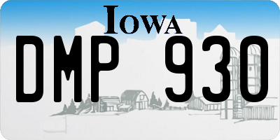 IA license plate DMP930