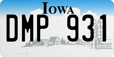 IA license plate DMP931