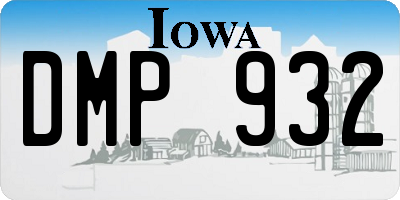 IA license plate DMP932