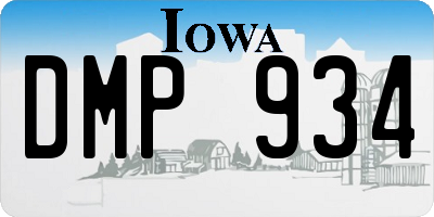 IA license plate DMP934