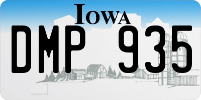 IA license plate DMP935